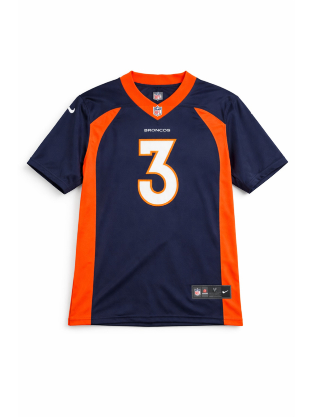 Nike Denver Broncos Men's Russell Wilson #3 NFL On Field Jersey Navy/Orange Sz M - Picture 1 of 7